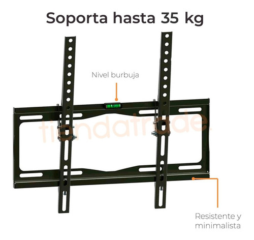 Imagen 2 de 2 de Soporte Tv Lcd Televisor Led Smart 26 32 40 42 43 49 50 55 Pulgadas Fijo