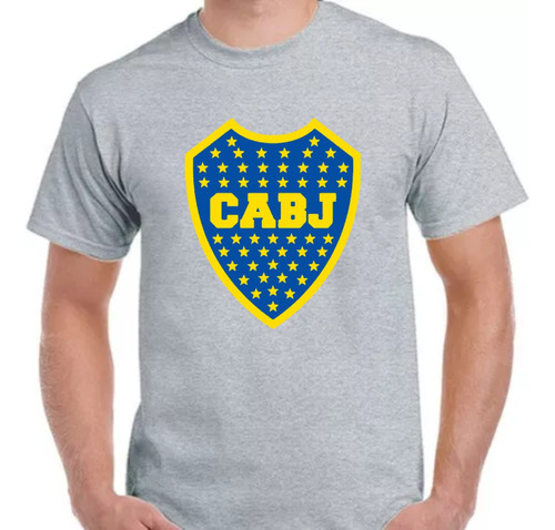 Remera Gris Sublimada Personalizada Boca