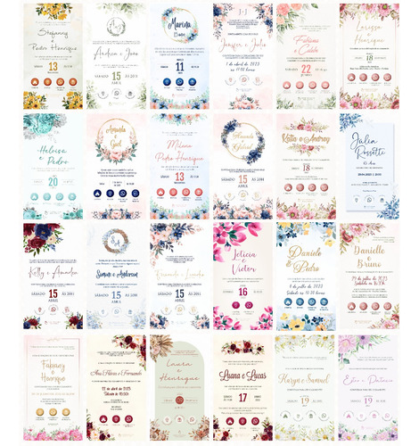 Convite Casamento Marsala Virtual Interativo + Presentes 30