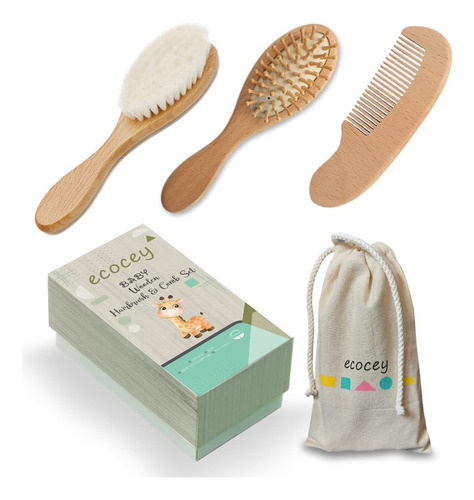 Juego De Peine Y Cepillo Para El Cabello Para Bebés: Peine Y
