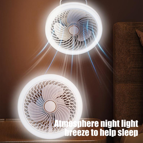 Ventilador De Techo Con Luces Cerradas, Luz Baja, Recargable