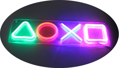 Luz Led Neon Gamer Decoracion Pared Puerta Videojuego