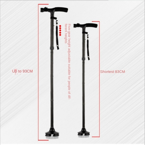 Muletas Plegables De Aluminio Para Ancianos Con Luz Led