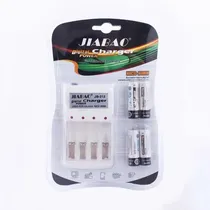 Comprar Aa Aaa Cargador De Pilas Baterias  + 4 Pilas Aaa Recargables