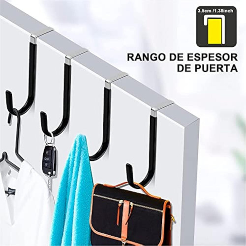 A 6 Ganchos For Puerta, Ganchos For Colgar Sobre La Puerta,