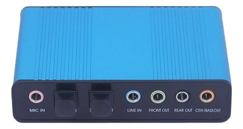 * Placa De Som Externa Usb 5.1 Áudio Óptico De Som Surround