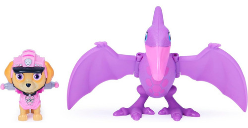 Paw Patrol Skye Con Pterodactilo Dino Rescue Spin Master +3