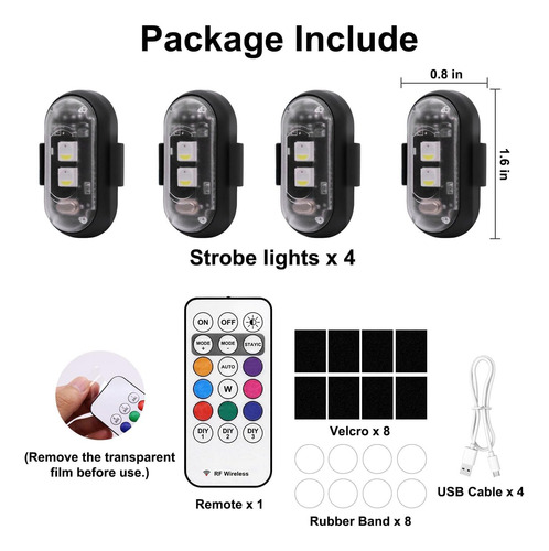 Luces Estroboscópicas Led Inalámbricas Con Control Remoto