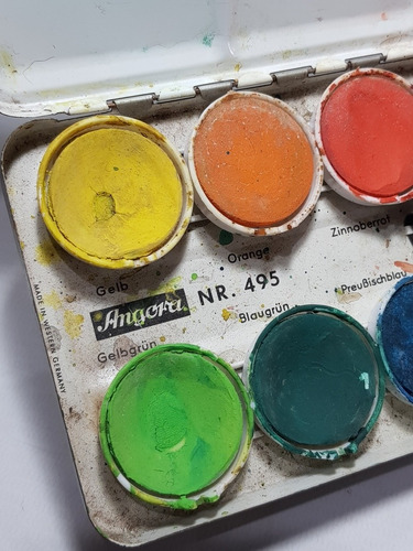Imagen 8 de 8 de Antiguas Latas Acuarelas Pelikan Angora Alemán Mag 58505