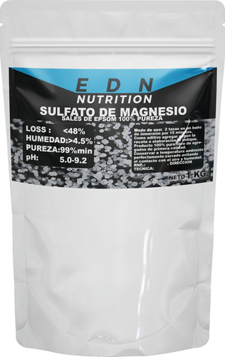 Sulfato De Magnesio Sales De Epsom 1kg  Calidad Superior