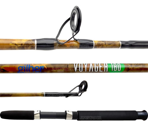 Caña Spinning Voyager Pesca Medium Heavy 2 Piezas 1.80 Mtrs