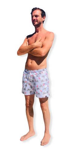 Imagen 3 de 8 de Short De Baño Hombre Papa Flamencos Family Look