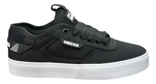 Tenis Hocks Flat Core Lona Preto E Branco - Original