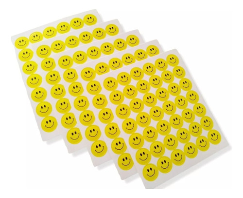 770 Stickers Smile Carita Feliz 15mm Motivacionales Escolar 