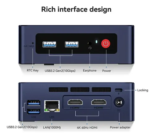 Mini Pc Beelink Mini S12 N100 16 Gb Ram 500 Gb Ssd 4k Uhd Hd