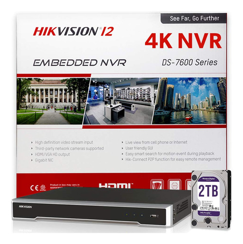 Hikvision Ds Ni Poe Nvr Grabadora Video Red Ningun Disco