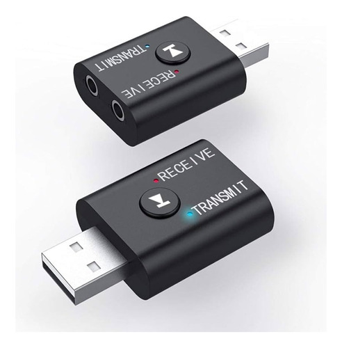 Adaptador Usb Bluetooth Audio  2 En 1 Receptor Emisor