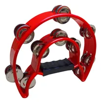 Comprar Panderetas Media Luna Doble 10 Chapas Rojo California