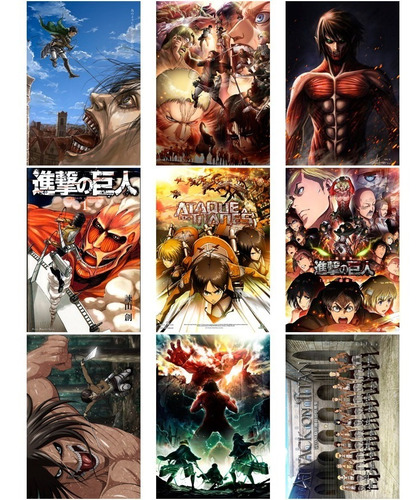 Posters Shingeki No Kyojin Ataque Titanes 9 Pzs Attack Titan (Usado)