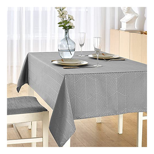 Reflective Textured Rectangle Tablecloth Geometry Q8z90