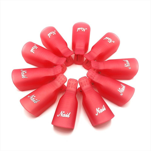 Broches Cápsulas Sujetador Para Remover Uñas Esculpidas X 10