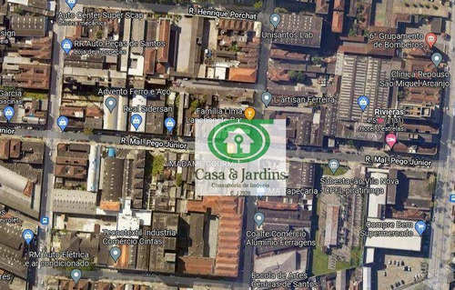 Imagem 2 de 2 de Terreno À Venda, 200 M² Por R$ 349.800,00 - Vila Nova - Santos/sp - Te0237