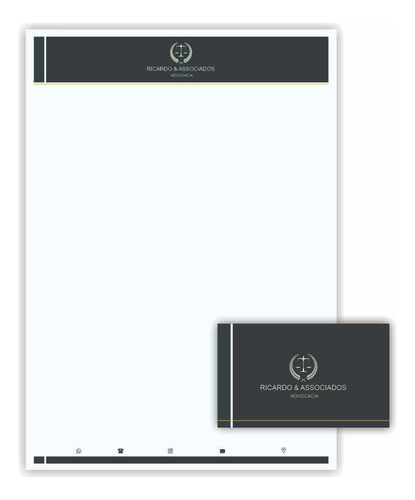 Arte Advogado Papel Timbrado E Cartão De Visita Pdf E Word