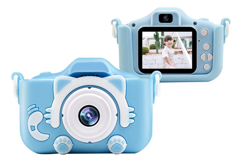 Camera Infantil Digital Filmadora Maquina Fotografica Infant Cor Azul