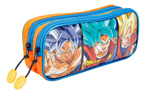 Lapicera Estuche Organizador Dragon Ball Z Azul/naranja 014a Color Azul