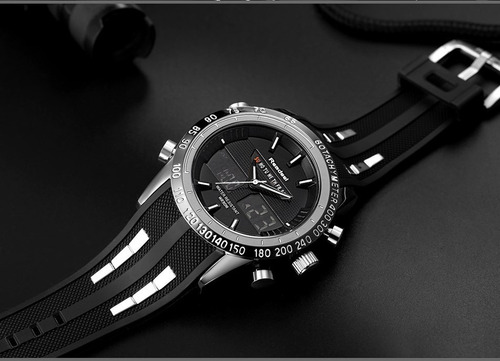 Relógio Pulso Masculino Readeel Dual Time Digital Analógico