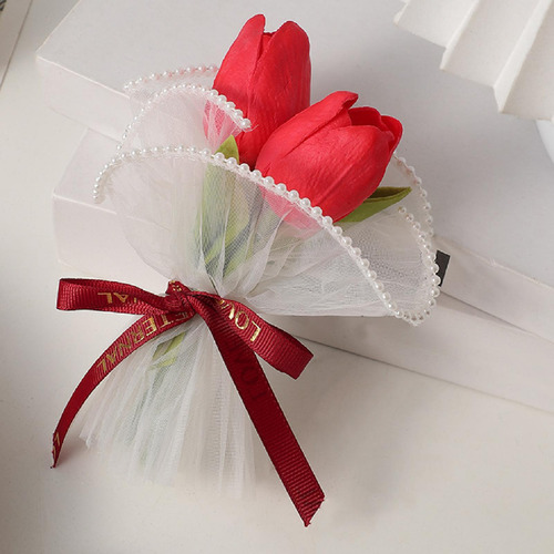 Mini Bouquet Bouquet Flower Bouquet Versátil Rojo