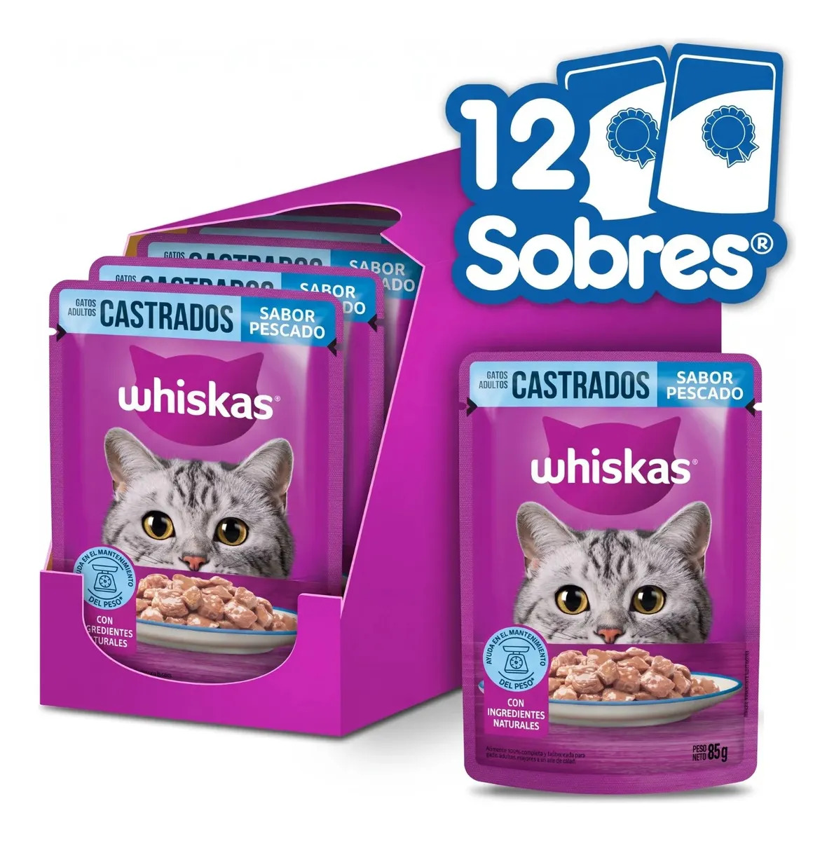 Whiskas Castrados Pescado x 12