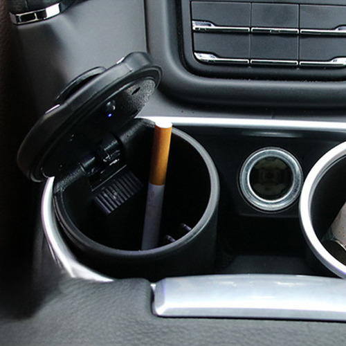 - Cenicero Universal De Coche Con Tapa Y Luz Led For