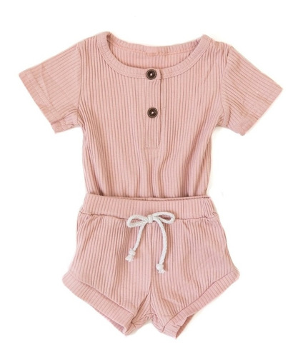 Conjunto Bebé Niña Ropa Rosada Moda Bebés Conjunto Rosa Niña