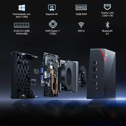 【新品未開封】ACEMAGIC ミニPC Ryzen 7 7730U Mini Pc Acemagic Ryzen 7 7730u 16gb 512gb Ssd Dp Usb-c Win11