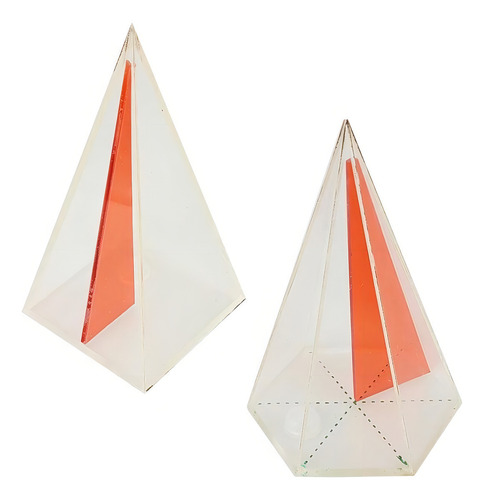 Sólidos geométricos em acrílico pedagógico professor 20 peças MMP P125