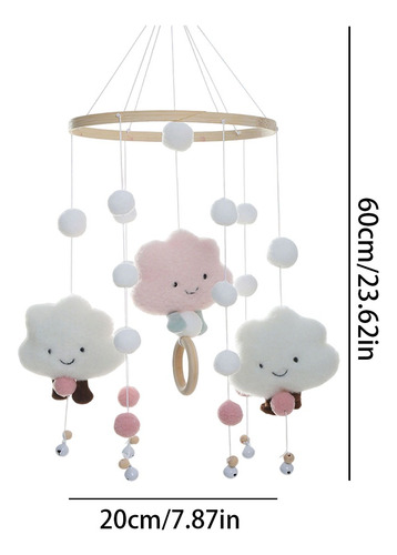 Movil Sonajero Decoracion Recamara De Bebe Con Diseno Nube