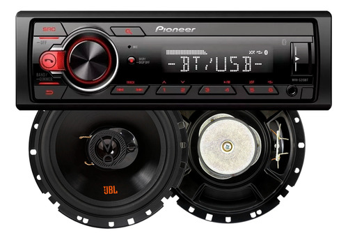 Combo Estereo Pioneer Mvh-s215bt + Parlantes Jbl Flex 6 PuLG