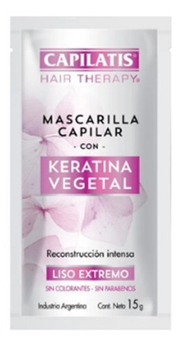 Mascarilla Capilar Capilatis Con Keratina 15 Grs
