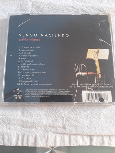 Pablo Milanés - Vengo Naciendo (Usado)