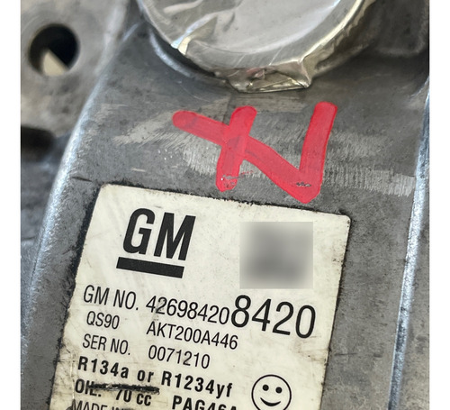 Compresor Chevrolet Sonic/buick/trax 2013-2021 Motor 1.4 1.8 (Usado)