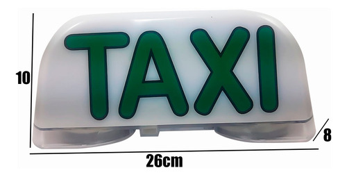 Luminoso Bigorrilho Taxí Led 12v 2 Imãs Fixação Tam Grand