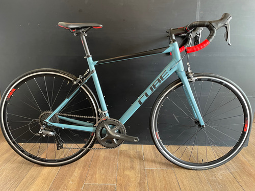 Bicicleta De Ruta Cube Attain 2021 Talla 56 (l) Azul Acero 56 " (Usado)