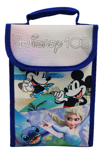 Lunchera Infantil Disney 100 24,5 X 17,5 Cm Color Azul Estampado