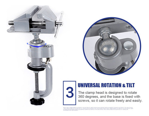 Z Tornillo De Mesa Universal Con Abrazadera Giratoria De