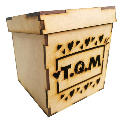 Caja 10x10cm San Valentin Con Tapa