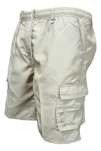 Pantalones Cortos Elásticos De Corte Ajustado Con Trinchera