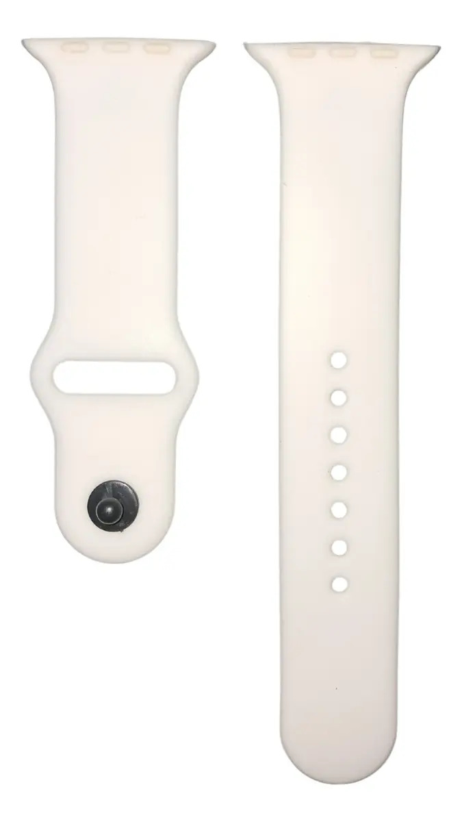 Pulseira Silicone Esportiva Smart Watch 49mm 45mm 44mm 42mm Cor Branco