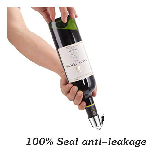 Tapon De Botella De Vino De Acero Inoxidable Con Sello