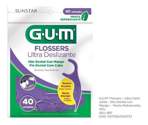 Gum Flossers Hilo Dental Mango Ultra Desliz X40u Farmaservis